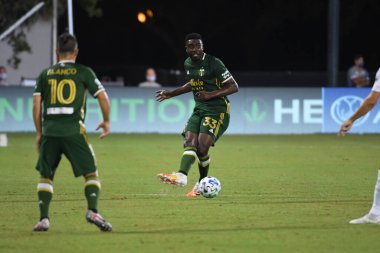 Los Angeles Galaksisi, 14 Temmuz 2020 'de Orlando Florida ABD' deki ESPN Vahşi Spor Dünyası 'nda düzenlenen MLS Sırt Turnuvası sırasında Portland Timbers ile karşı karşıya geldi.