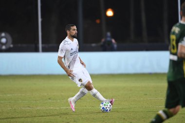 Los Angeles Galaksisi, 14 Temmuz 2020 'de Orlando Florida ABD' deki ESPN Vahşi Spor Dünyası 'nda düzenlenen MLS Sırt Turnuvası sırasında Portland Timbers ile karşı karşıya geldi.