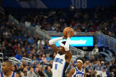 Orlando Magic, Philadelphia 76ers 'ı 13 Kasım 2019 Çarşamba günü Amway Center' da ağırlamaktadır. Fotoğraf: Marty Jean-Louis