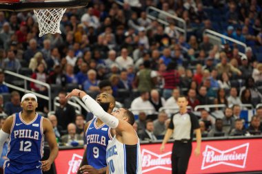 Orlando Magic, Philadelphia 76ers 'ı 13 Kasım 2019 Çarşamba günü Amway Center' da ağırlamaktadır. Fotoğraf: Marty Jean-Louis