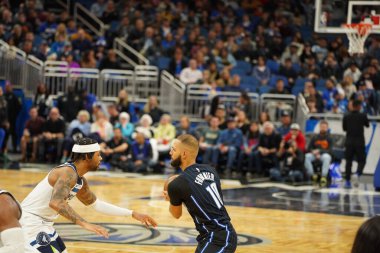 Orlando Magic 28 Şubat 2020 tarihinde Orlando Florida 'da Amway Center' da Minnesota Timberwolves 'a ev sahipliği yapar..  