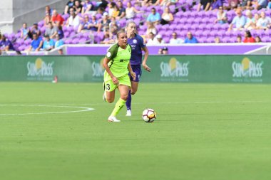 Orlando Pride 21 Temmuz 2018 'de Orlando Florida' daki Exploria Stadyumu 'nda Seattle Reign FC' ye ev sahipliği yapmaktadır. Fotoğraf: Marty Jean-Louis