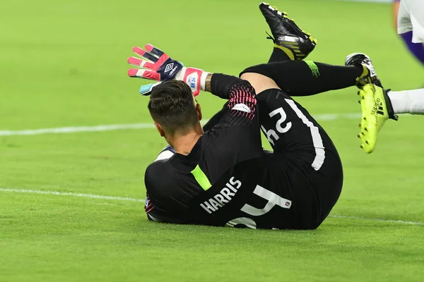 Orlando Pride, 23 Mayıs 2018 'de Orlando Florida' daki Exploria Stadyumu 'nda Kuzey Carolina Cesareti' ne ev sahipliği yapmaktadır..  