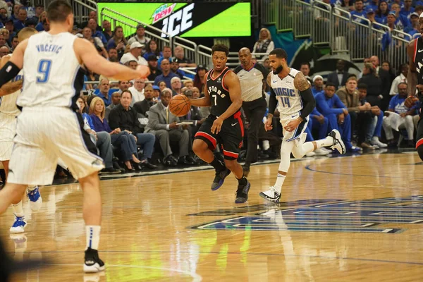 Orlando Magic Házigazdái Toronto Rapters Nba Rájátszás Fordulójában Amway Arénában — Stock Fotó