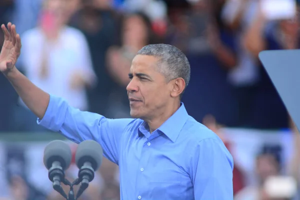 Presidente Barack Obama Habla Mitin Campaña Estadio Heritage Park Osceola —  Fotos de Stock