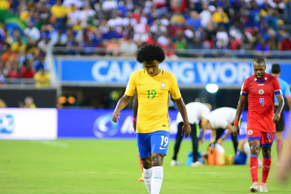 Brasil Enfrenta Haití Durante Copa América Centenario Orlando Florida Camping —  Fotos de Stock