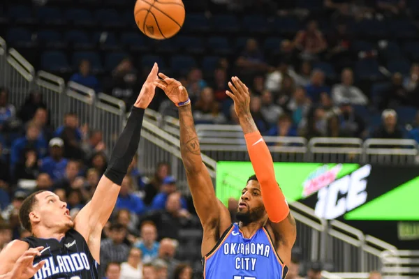 Orlando Magic Värd För Oklahomacity Thunder Amway Center Orlando Florida — Stockfoto