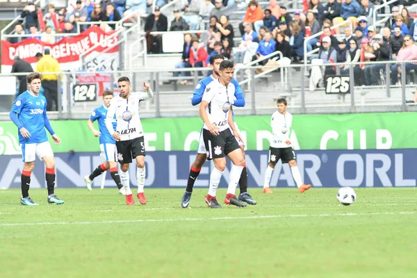 Rangers Corinthians Durante Copa Flórida Spectrum Stadium Janeiro 2018 Orlando — Fotografia de Stock