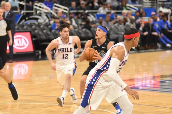 Orlando Magic Värd För Philadelphia 76Ers Amway Arena Orlando Florida — Stockfoto