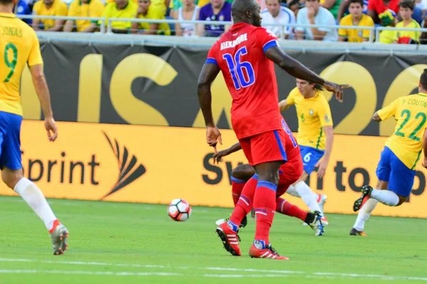 Brasil Enfrenta Haiti Durante Centenário Copa América Orlando Florida Camping — Fotografia de Stock