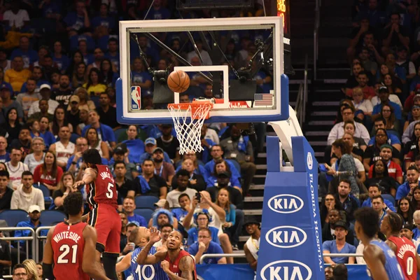 Orlando Magic Värd Miami Heat Amway Center Orlando Florida Den — Stockfoto