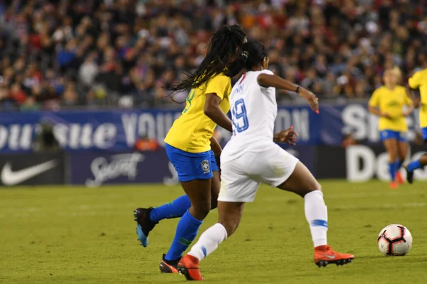 Финал Кубка Shebelieves Сша Против Бразилии Стадионе Raymond James Stadium — стоковое фото