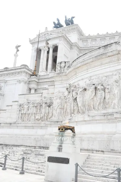 Ołtarz Ojczyzny Znany Również Jako Monumento Nazionale Vittorio Emanuele — Zdjęcie stockowe