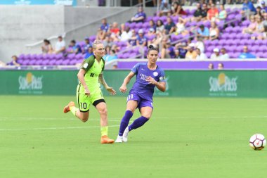 Orlando Pride 21 Temmuz 2018 'de Orlando Florida' daki Exploria Stadyumu 'nda Seattle Reign FC' ye ev sahipliği yapmaktadır. Fotoğraf: Marty Jean-Louis