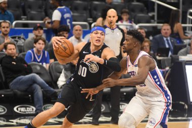 Orlando Magic, Philadelphia 76ers 'ı 25 Mart 2019' da Orlando Florida 'daki Amway Arena' da ağırlıyor..
