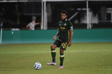 Los Angeles Galaksisi, 14 Temmuz 2020 'de Orlando Florida ABD' deki ESPN Vahşi Spor Dünyası 'nda düzenlenen MLS Sırt Turnuvası sırasında Portland Timbers ile karşı karşıya geldi.