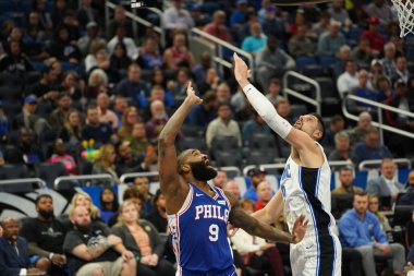 Orlando Magic, Philadelphia 76ers 'ı 13 Kasım 2019 Çarşamba günü Amway Center' da ağırlamaktadır. Fotoğraf: Marty Jean-Louis