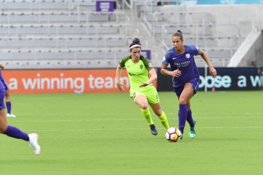Orlando Pride 21 Temmuz 2018 'de Orlando Florida' daki Exploria Stadyumu 'nda Seattle Reign FC' ye ev sahipliği yapmaktadır. Fotoğraf: Marty Jean-Louis