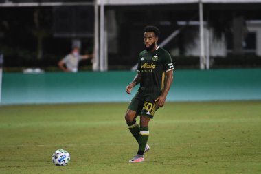 Los Angeles Galaksisi, 14 Temmuz 2020 'de Orlando Florida ABD' deki ESPN Vahşi Spor Dünyası 'nda düzenlenen MLS Sırt Turnuvası sırasında Portland Timbers ile karşı karşıya geldi.