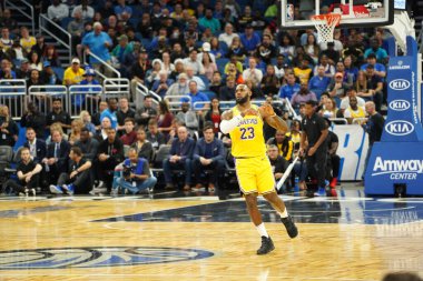 Orlando Magic 11 Aralık 2019 Çarşamba günü Orlando Forida 'daki Amway Center' da Los Angeles Lakers 'a ev sahipliği yaptı. Fotoğraf: Marty Jean-Louis