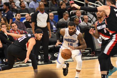 Orlando Magic 25 Ekim 2018 'de Orlando Florida' daki Amway Center 'da Portland Trail Blazers' ı sunar..