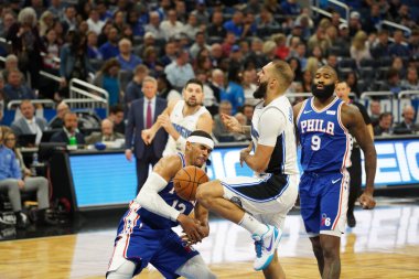 Orlando Magic, Philadelphia 76ers 'ı 13 Kasım 2019 Çarşamba günü Amway Center' da ağırlamaktadır. Fotoğraf: Marty Jean-Louis