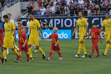 Paris Saint-Germain, Tottenham Hotspur 'a karşı 22 Temmuz 2017' de Orlando Florida 'daki Citrus Bowl' da.  