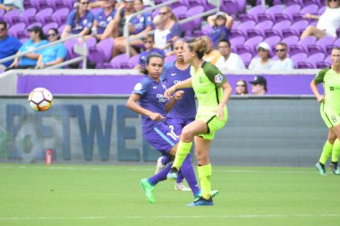 Orlando Pride 21 Temmuz 2018 'de Orlando Florida' daki Exploria Stadyumu 'nda Seattle Reign FC' ye ev sahipliği yapmaktadır. Fotoğraf: Marty Jean-Louis