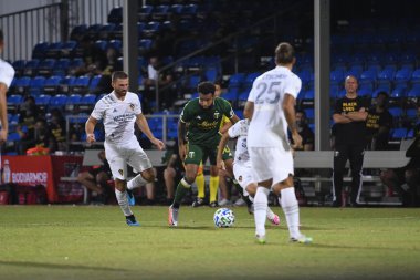 Los Angeles Galaksisi, 14 Temmuz 2020 'de Orlando Florida ABD' deki ESPN Vahşi Spor Dünyası 'nda düzenlenen MLS Sırt Turnuvası sırasında Portland Timbers ile karşı karşıya geldi. 