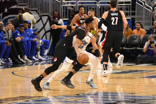 Orlando Magic Menjadi Tuan Rumah Bagi Portland Trail Blazers Amway — Stok Foto