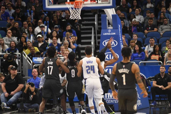 Orlando Magic Φιλοξενεί Τους Brooklyn Nets Στο Amway Center Στο — Φωτογραφία Αρχείου