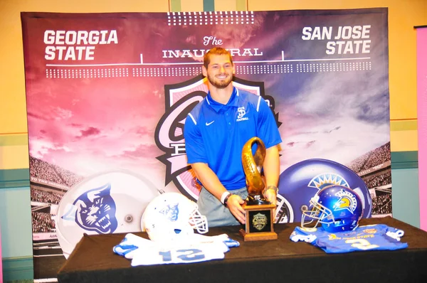 Georgia State Football Squadra Prepara Cure Bowl Come Affrontano San — Foto Stock