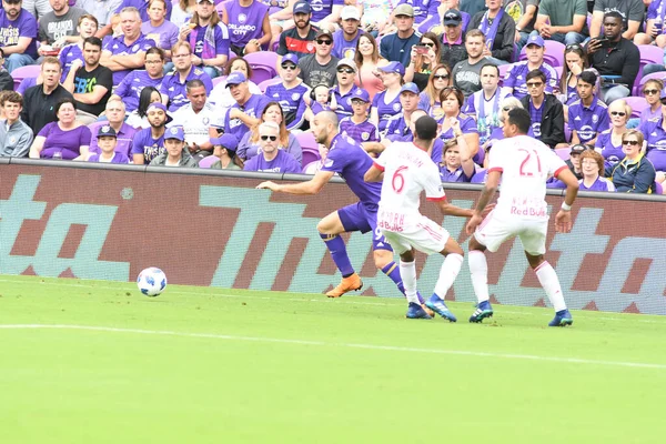 Orlando City, 31 Mart 2018 'de Orlando Florida' daki Exploria Stadyumu 'nda New York Red Bulls' a ev sahipliği yaptı..