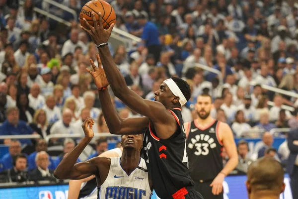 Orlando Magic Házigazdák Toronto Rapters Alatt Nba Rájátszás Forduló Amway — Stock Fotó