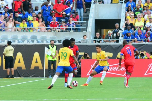 Brazília Szembesül Haitivel Copa America Centenario Alatt Orlando Floridában Camping — Stock Fotó