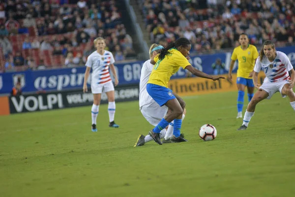 Финал Кубка Shebelieves Сша Против Бразилии Стадионе Raymond James Stadium — стоковое фото