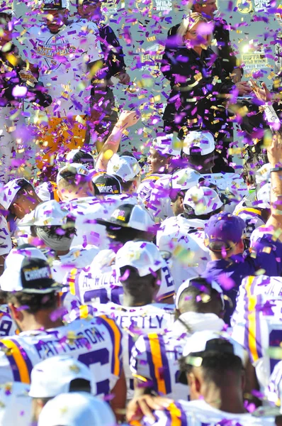 Lsu Čelit Louisville Během Citrus Bowl Stadionu Camping World Orlandu — Stock fotografie