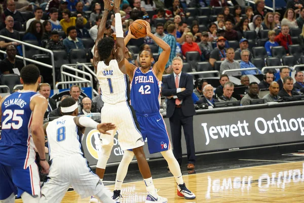 Orlando Magic Hosts Philadelphia 76Ers Amway Arena Orlando Florida Friday — Stock Photo, Image