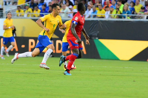 Brazílie Čelit Haiti Během Copa America Centenario Orlando Florida Stadionu — Stock fotografie