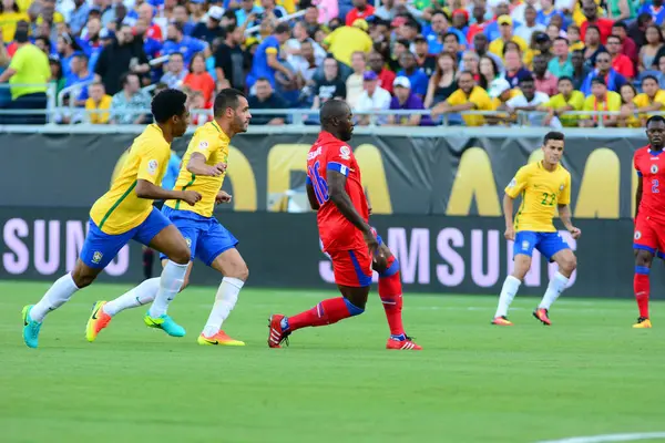 Brasil Enfrenta Haití Durante Copa América Centenario Orlando Florida Camping —  Fotos de Stock