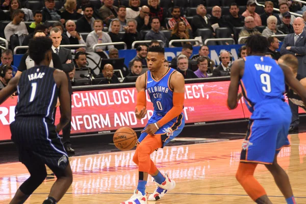 Orlando Magic Hostí Oklahomacity Thunder Amway Center Orlandu Floridě Ledna — Stock fotografie