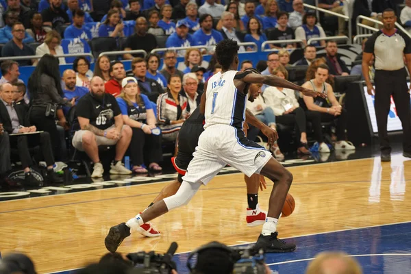 Orlando Magic Hosts Toronto Rapters Během Prvního Kola Play Nba — Stock fotografie