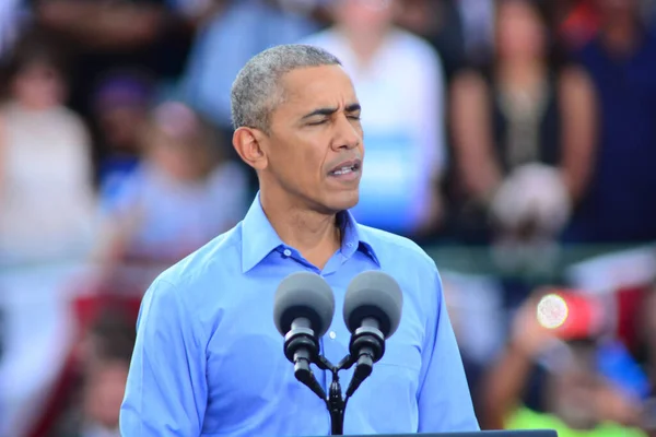 Presidente Barack Obama Fala Comício Campanha Estádio Osceola Heritage Park — Fotografia de Stock