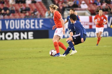 Japonya, İngiltere 'ye karşı Raymond James Stadyumu' nda 5 Mart 2019 'da Tampa Florida' da.  