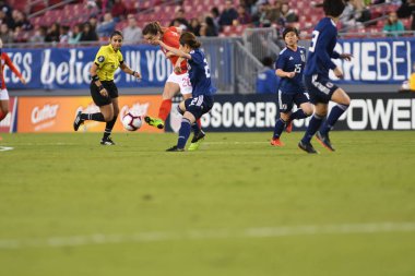 Japonya, İngiltere 'ye karşı Raymond James Stadyumu' nda 5 Mart 2019 'da Tampa Florida' da.