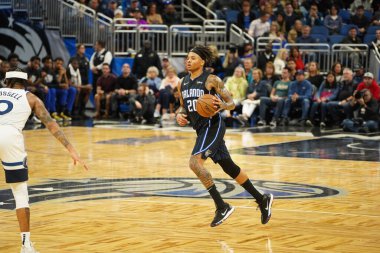 Orlando Magic 28 Şubat 2020 tarihinde Orlando Florida 'da Amway Center' da Minnesota Timberwolves 'a ev sahipliği yapar..  
