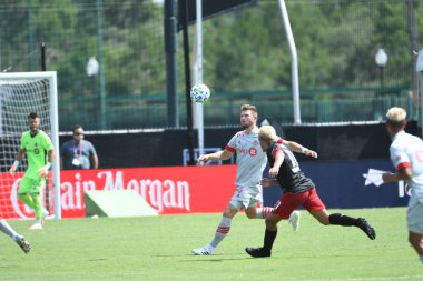 Toronto FC, 13 Temmuz 2020 tarihinde Orlando Florida 'daki ESPN Wild World of Sports' ta düzenlenen MLS Back Tournament sırasında D.C. United ile karşılaştı. Fotoğraf: Marty Jean-Louis
