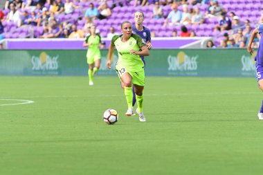 Orlando Pride 21 Temmuz 2018 'de Orlando Florida' daki Exploria Stadyumu 'nda Seattle Reign FC' ye ev sahipliği yapmaktadır. Fotoğraf: Marty Jean-Louis