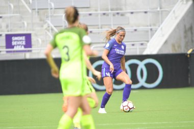 Orlando Pride 21 Temmuz 2018 'de Orlando Florida' daki Exploria Stadyumu 'nda Seattle Reign FC' ye ev sahipliği yapmaktadır. Fotoğraf: Marty Jean-Louis