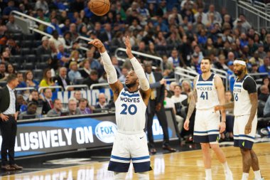 Orlando Magic 28 Şubat 2020 tarihinde Orlando Florida 'da Amway Center' da Minnesota Timberwolves 'a ev sahipliği yapar..  
